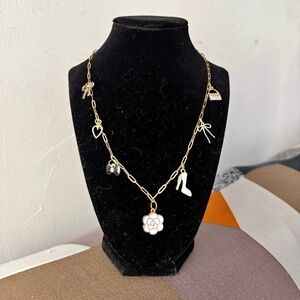 O- so sassy Gold Charm Necklace